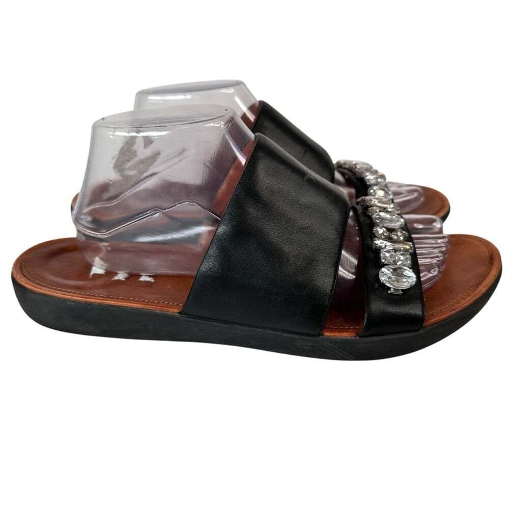 FitFlop Womens Delta Slide Sandals Black Crystal Comfort Casual Shoes Size 11